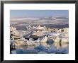 Icebergs Floating In The Lagoon Beneath Breidamerkurjokull Glacier, Southern Area, Iceland by Gavin Hellier Limited Edition Print