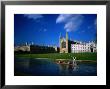 Punting On The River Cam Past King's College And Its Gothic Chapel, Cambridge, England by David Tomlinson Limited Edition Print