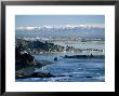 City With Southern Alps In Background Seen From Sumner, Estuary by Peter Bennetts Limited Edition Print