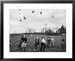 Children Trying To Catch Toys That Were Released By A Kite In The Air by Bernard Hoffman Limited Edition Print
