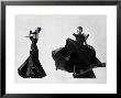 Double Image Of Model Demonstrating Swirling Motion Of Black Taffeta Ball Gown Designed By Adrian by Gjon Mili Limited Edition Pricing Art Print