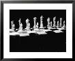 View Showing Chess Pieces With Faces Carved Into Them by David Scherman Limited Edition Print