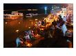 Candles Streak Waters Of The Ganges During Dawali Festival, Varanasi, Uttar Pradesh, India by Greg Elms Limited Edition Print