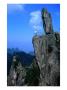 Man At Lookout On Mt. Huangshan, China by Juliet Coombe Limited Edition Print