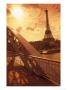 France, Paris, Eiffel And Passerelle by Silvestre Machado Limited Edition Print