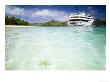Blue Lagoon Cruises Ship And Starfish In Water, Fiji by Peter Hendrie Limited Edition Pricing Art Print