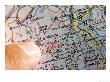 Finger On Map Of Italy Pointing To Barolo, Near Alba, Italy by Oliver Strewe Limited Edition Print