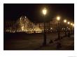 The Pyramid Designed By Im Pei Lights Up The Louvre Museum At Night, Paris, France by Taylor S. Kennedy Limited Edition Print