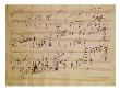 Score Sheet Of Moonlight Sonata by Ludwig Van Beethoven Limited Edition Print