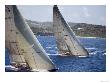 Aerial Photo Of J-Class Cutters, Antigua Classic Yacht Regatta, Antigua & Barbuda by Holger Leue Limited Edition Print