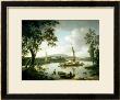 View Of The Thames From Keen Edge Ferry, Shillingford - Looking Across To Dorchester by John Thomas Serres Limited Edition Pricing Art Print