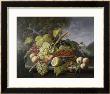 Still Life With Fruit In Landscape by Severin Roesen Limited Edition Print