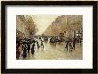 Boulevard Poissoniere In The Rain, Circa 1885 by Jean Bã©Raud Limited Edition Print