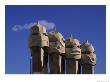 The Strangely Shaped Rooftop Chimneys Of La Pedrera Designed By Gaudi, Barcelona, Spain by Taylor S. Kennedy Limited Edition Print