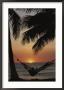 Sunset On Beach With Silhouetted Hammock And Palms, Costa Rica by Michael Melford Limited Edition Print