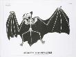 Bat Skeleton Teaching Chart by Deyrolle Limited Edition Pricing Art Print