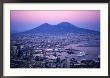 Harbour And Mt. Vesuvio At Dusk Seen From Castel Sant'elmo, Naples, Italy by Martin Moos Limited Edition Print