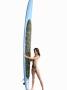 A Woman Standing Holding A Surfboard by Jonathan Gelber Limited Edition Pricing Art Print