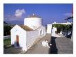 Cat Beside Church In Lindos, Greece by Ian West Limited Edition Print