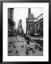 Man Feeding Pigeons In An Empty Times Square During A Taxi Strike by Yale Joel Limited Edition Print