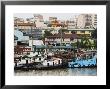 Barges On River Pasig With City Buildings Behind, Manila, Philippines, Southeast Asia by Kober Christian Limited Edition Pricing Art Print