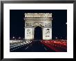 Arc De Triomphe At Night, Paris, France, Europe by Walter Rawlings Limited Edition Print