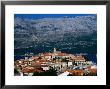 Island Town With Mountain Backdrop, Korcula, Croatia by Wayne Walton Limited Edition Pricing Art Print