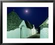 Moon Over Distinctive Houses Of Trulli Region, Alberobello, Puglia, Italy by Stephen Saks Limited Edition Print
