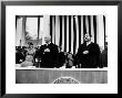 Pres. Dwight D. Eisenhower And Vice Pres. Richard M. Nixon, Watching The Inauguration Parade by Ed Clark Limited Edition Print