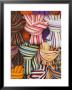 Colorful Scarfs For Sale At Market, Pisa, Italy by Dennis Flaherty Limited Edition Print