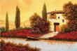 Lungo Il Fiume Tra I Papaveri by Guido Borelli Limited Edition Pricing Art Print