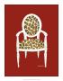 Giraffe Chair On Red by Chariklia Zarris Limited Edition Print