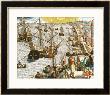 Departure From Lisbon For Brazil, The East Indies And America,From Americae Tertia Pars... by Theodor De Bry Limited Edition Pricing Art Print