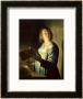 Young Woman With A Candle by Isaac De Jouderville Limited Edition Print