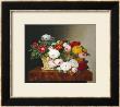 Still Life Of Roses In A Basket On A Ledge by Johan Laurentz Jensen Limited Edition Print