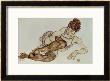Reclining Woman With Black Stockings, 1917 by Egon Schiele Limited Edition Pricing Art Print