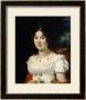 Portrait Of A Lady, Wearing A White Dress And A Red Cape And Holding A Posy Of Flowers by Baron Francois-Pascal Simon Gerard Limited Edition Pricing Art Print