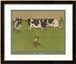 Who's Afraid, A Perky Little Dog Keeps An Eye On Three Cows by Cecil Aldin Limited Edition Print