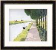 Dutch Scenery: Typical Canal With Fisherman by Andre Girard Limited Edition Print