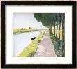 Dutch Scenery: Typical Canal With Fisherman by Andre Girard Limited Edition Pricing Art Print