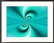 Abstract Fractal Pattern In Turquoise by Albert Klein Limited Edition Print