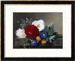 Dahlia With White Poppies, Cherianthus And Morning Glories by Johan Laurentz Jensen Limited Edition Print