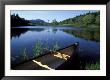 Canoe Resting On The Shore Of Little Long Pond, Acadia National Park, Maine, Usa by Jerry & Marcy Monkman Limited Edition Print