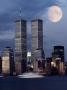 Moon And World Trade Center, Nyc by N. R. Rowan Limited Edition Pricing Art Print