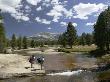 Hikers, Tuolumne Meadows Area, Yosemite National Park by Walter Bibikow Limited Edition Print