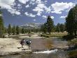 Hikers, Tuolumne Meadows Area, Yosemite National Park by Walter Bibikow Limited Edition Print