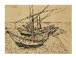 Boats On The Beach At Saintes-Maries-De-La-Mer by Vincent Van Gogh Limited Edition Pricing Art Print