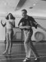 Dancer Barrie Chase Rehearsing With Fred Astaire For Tv Program by Grey Villet Limited Edition Print