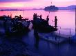 Sunset Over Fishermen On Banks Of Brahmaputra River, Guwahati, Assam, India by Greg Elms Limited Edition Print