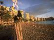 Torches On Waikiki Beach, Honolulu, Hi by Dave Bartruff Limited Edition Print